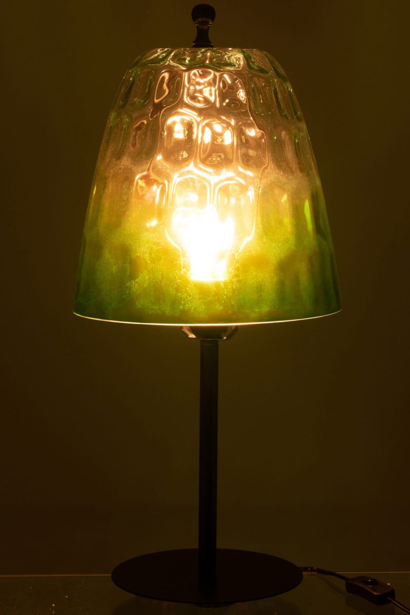 Retro tafellamp groen glas Jolipa Oceane - Afbeelding 4
