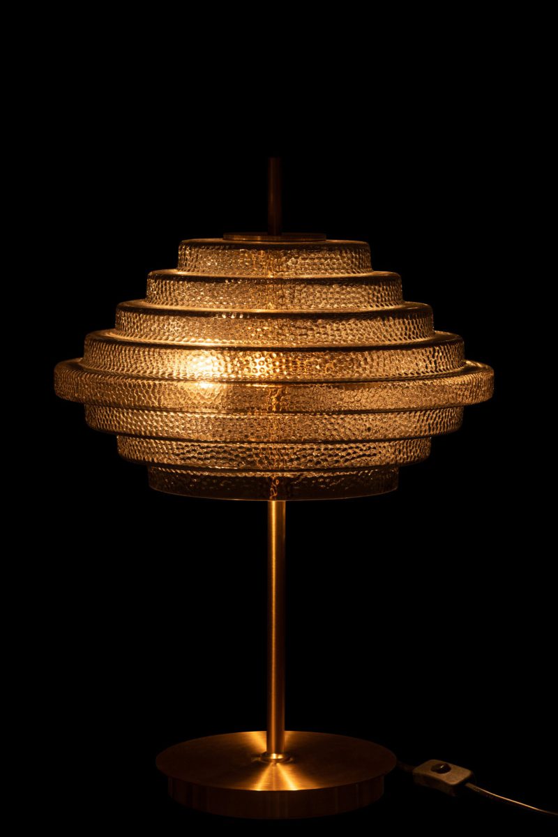 Retro tafellamp zilver met goud Jolipa Eddy - Afbeelding 4