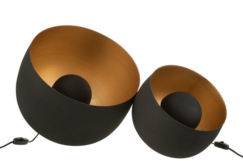 Retro tafellamp zwart met goud Jolipa Millie - Afbeelding 6