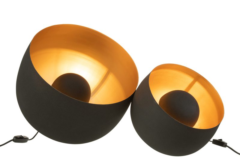 Retro tafellamp zwart met goud Jolipa Millie - Afbeelding 7