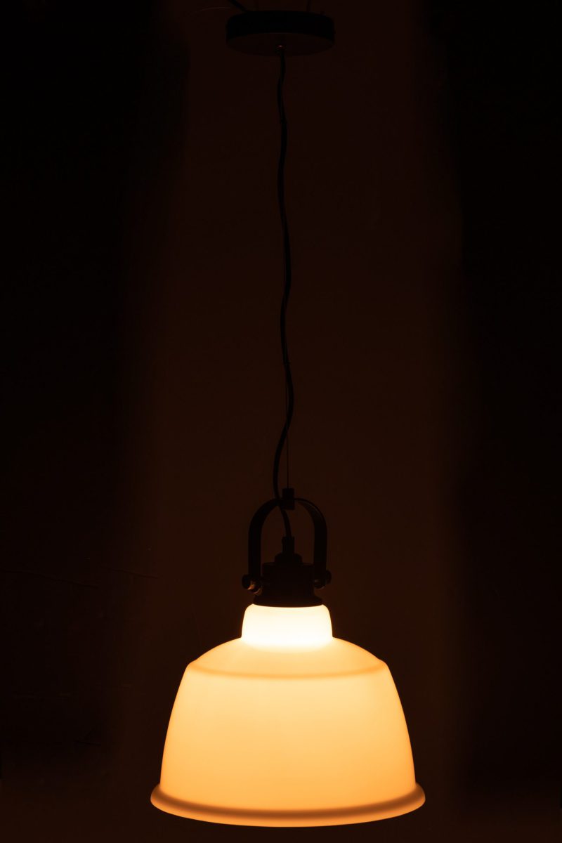 Retro wit met zwarte hanglamp Jolipa Magali - Afbeelding 4