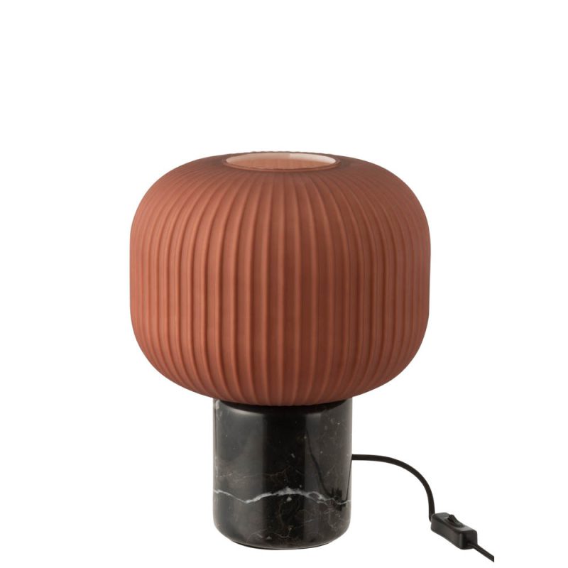 Retro zwart met terracotta tafellamp Jolipa Yufo - Afbeelding 2