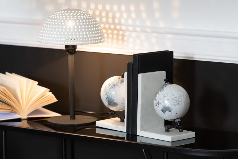 Retro zwart met witte tafellamp Jolipa Mushroom - Afbeelding 3