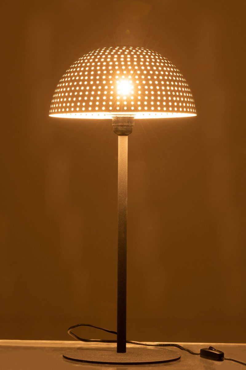 Retro zwart met witte tafellamp Jolipa Mushroom - Afbeelding 5