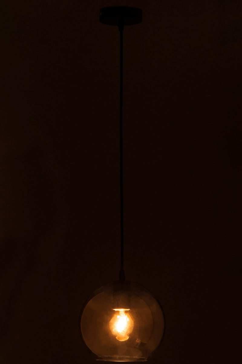 Retro zwarte bolvormige hanglamp Jolipa Koba - Afbeelding 5