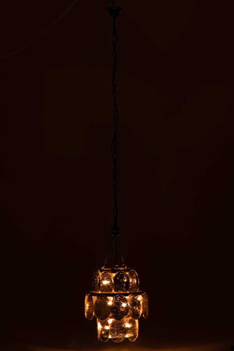 Retro zwarte hanglamp met pailletten Jolipa Jessie - Afbeelding 4