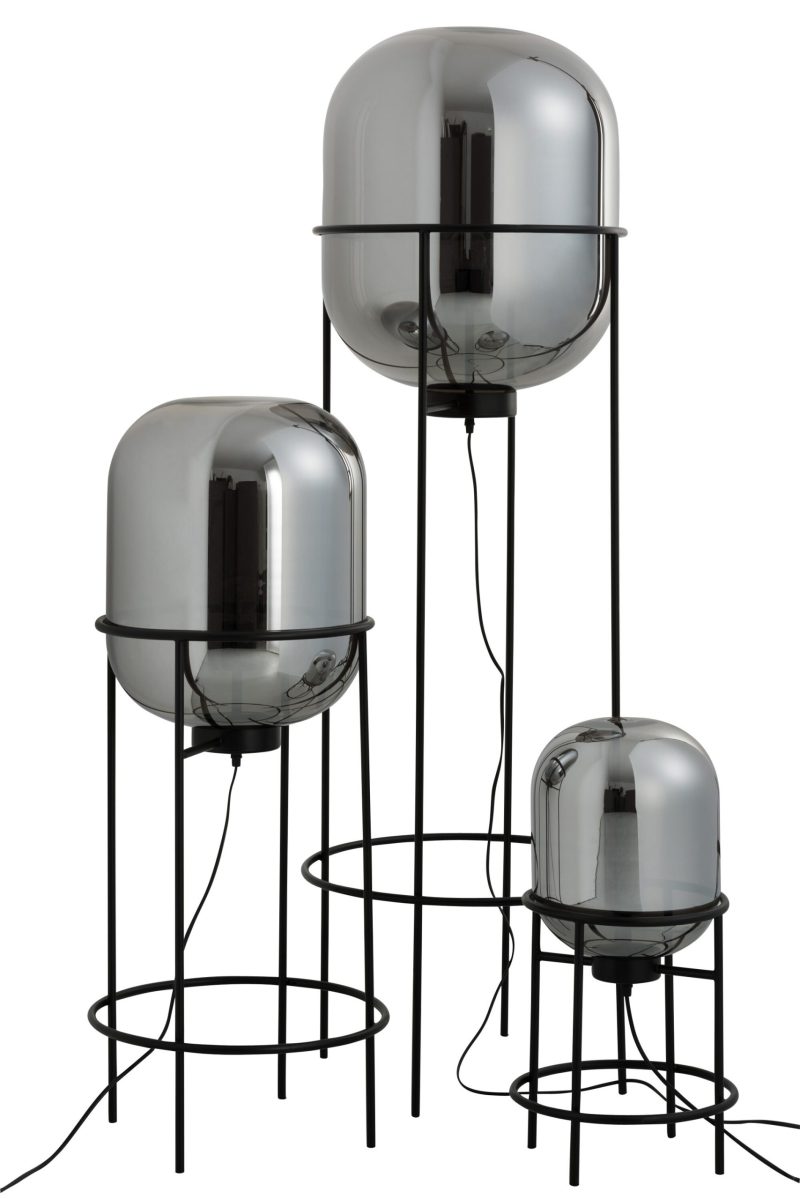 Retro zwarte tafellamp op standaard Jolipa Sasha - Afbeelding 5
