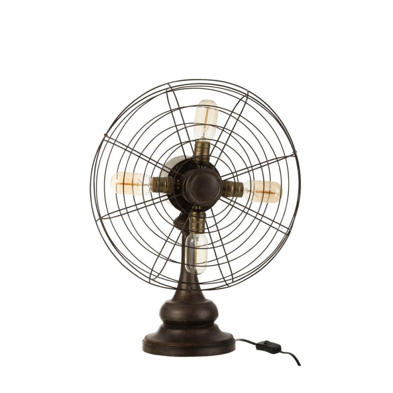 Retro zwarte tafelventilator met vier lichtpunten Jolipa Buzzy - Afbeelding 2