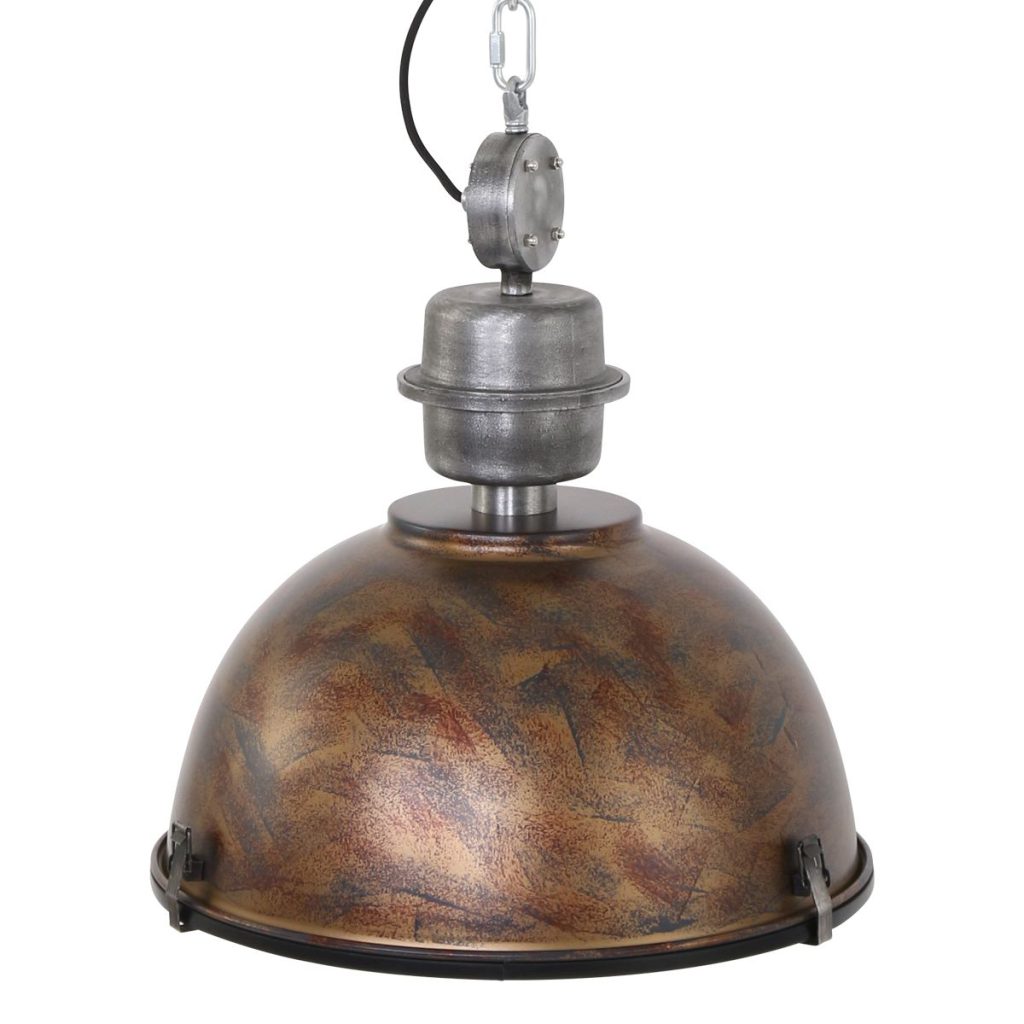 Robuuste koepelvormige hanglamp bruin metaal/glas Steinhauer Bikkel - Afbeelding 12