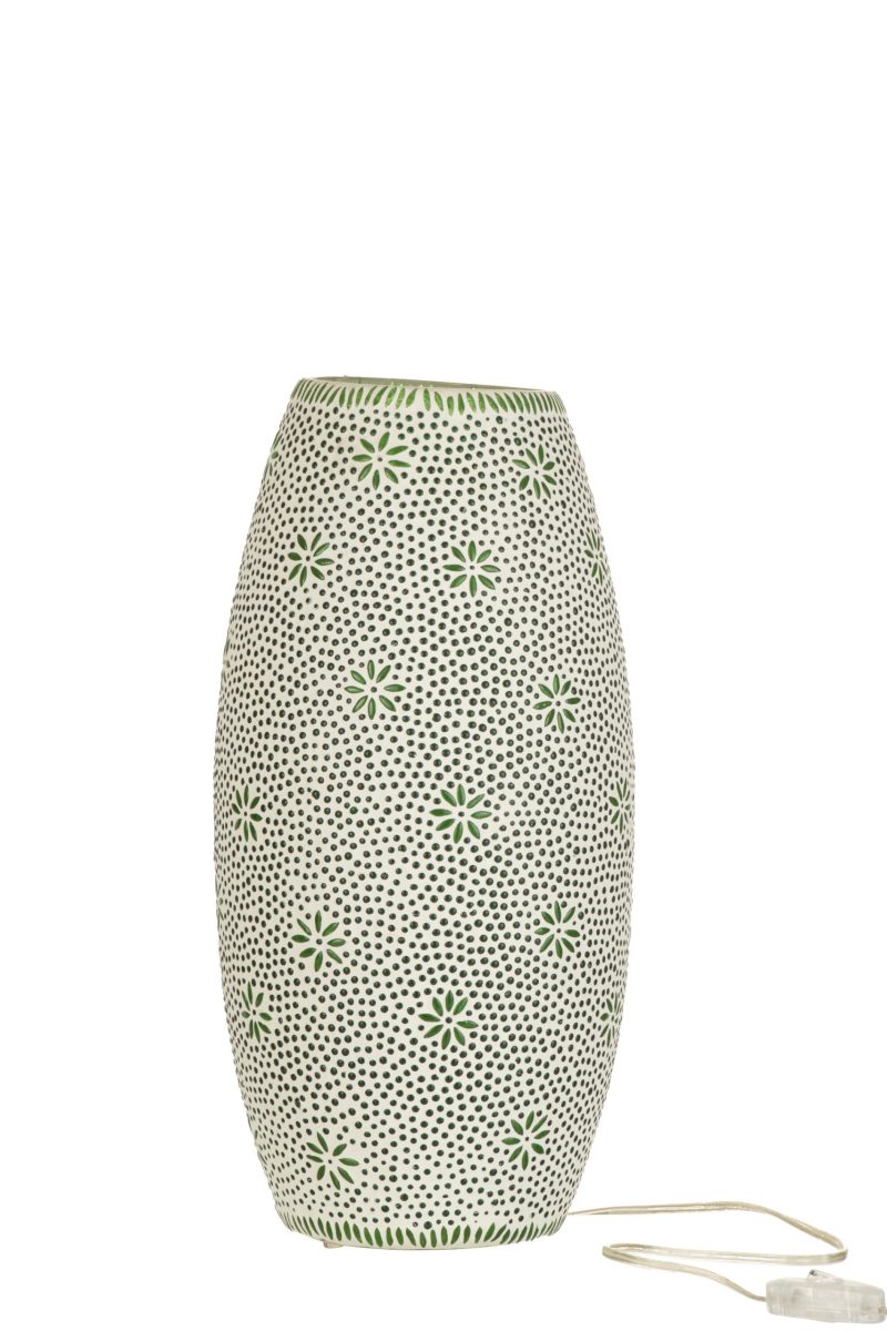 Romantische groen met gele tafellamp Jolipa Bram - Afbeelding 3