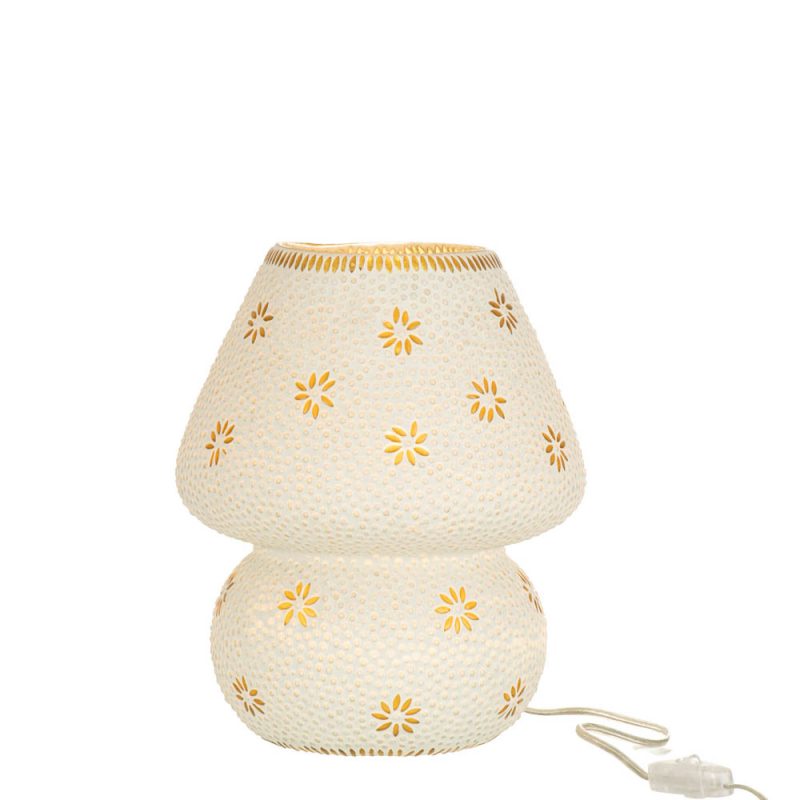 Romantische wit met gouden tafellamp Jolipa Bram - Afbeelding 2