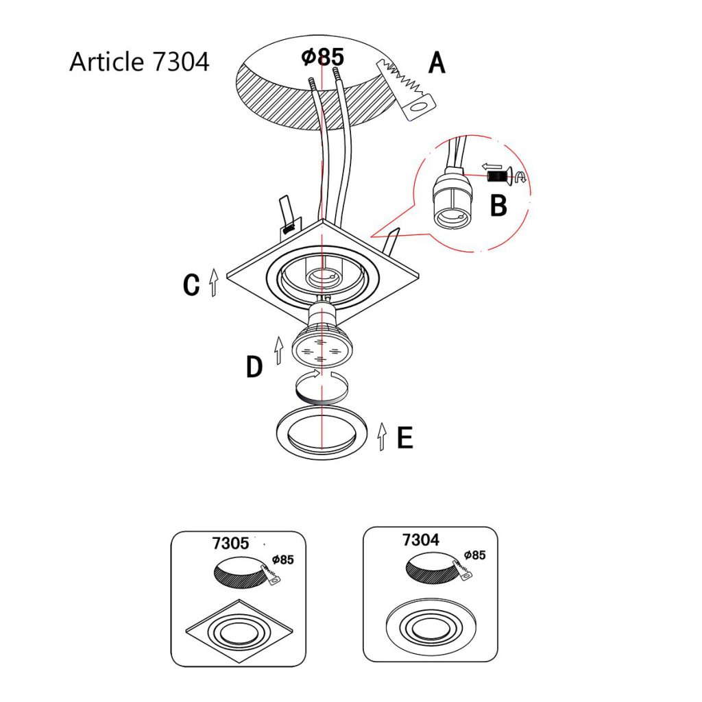 rond-inbouwspotje-steinhauer-pelite-spot-7304w-7