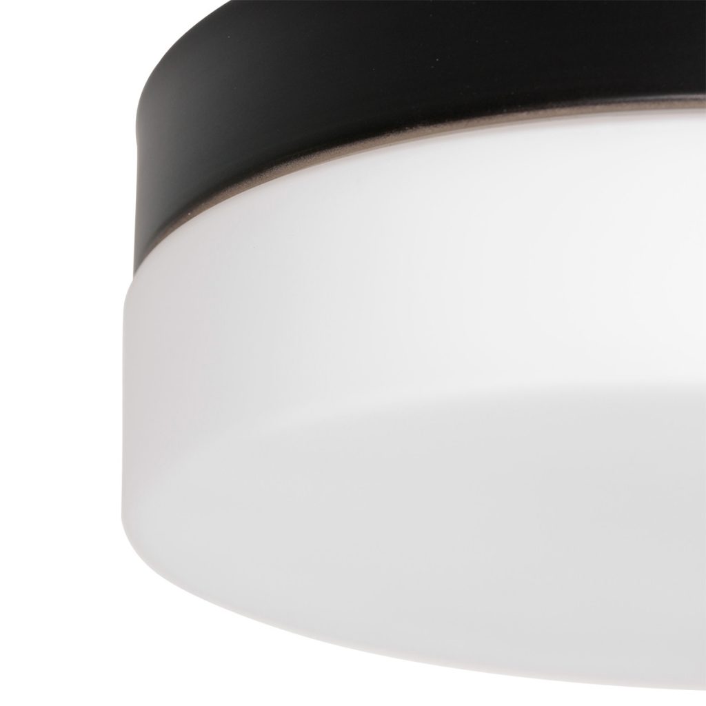 Moderne glazen zwarte metalen plafonnière Steinhauer Ikaro - Afbeelding 11