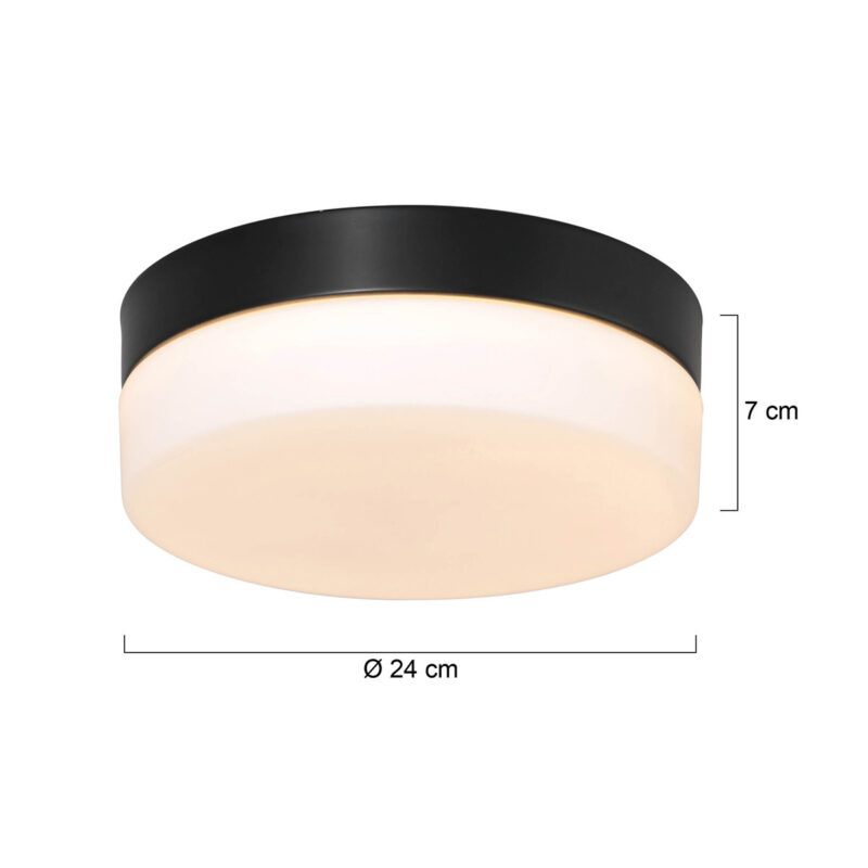 steinhauer-plafonniere-ikaro-zwart-glasmetaal-ø24cm-led-1363zw-1