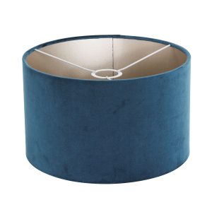 ronde-blauwe-velvet-lampenkap-30-cm-steinhauer-lampenkappen-k7396zs-1
