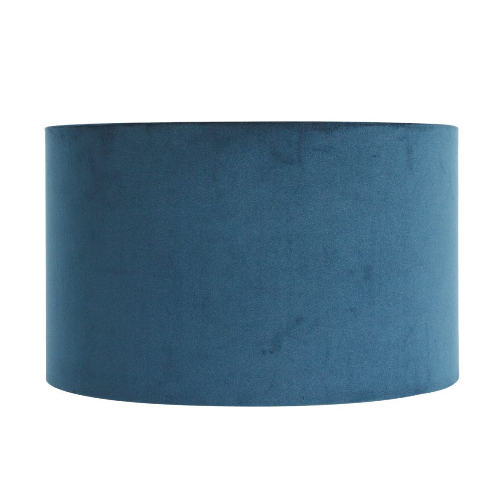 Moderne blauwe velours lampenkap Steinhauer  - Ø 30 cm - Afbeelding 3