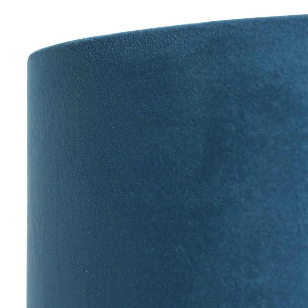 Moderne blauwe velours lampenkap Steinhauer  - Ø 30 cm - Afbeelding 4