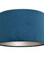 ronde-blauwe-velvet-lampenkap-30-cm-steinhauer-lampenkappen-k7396zs