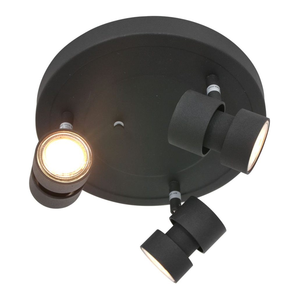 Moderne metalen zwarte plafonnière Steinhauer Natasja led - Afbeelding 11