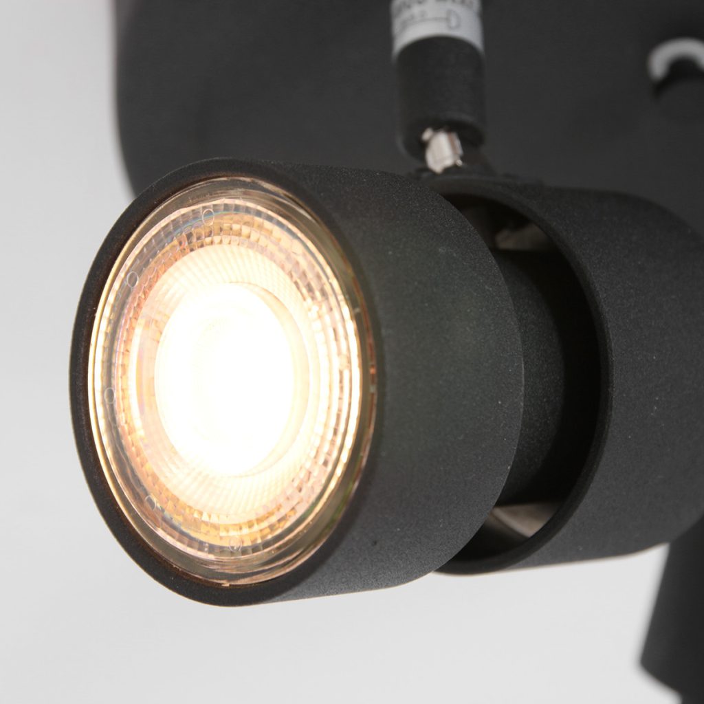 Moderne metalen zwarte plafonnière Steinhauer Natasja led - Afbeelding 4