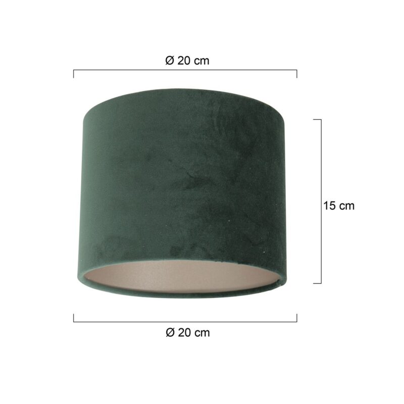 Moderne lampenkap groen velours Steinhauer  - Ø 20 cm - Afbeelding 6