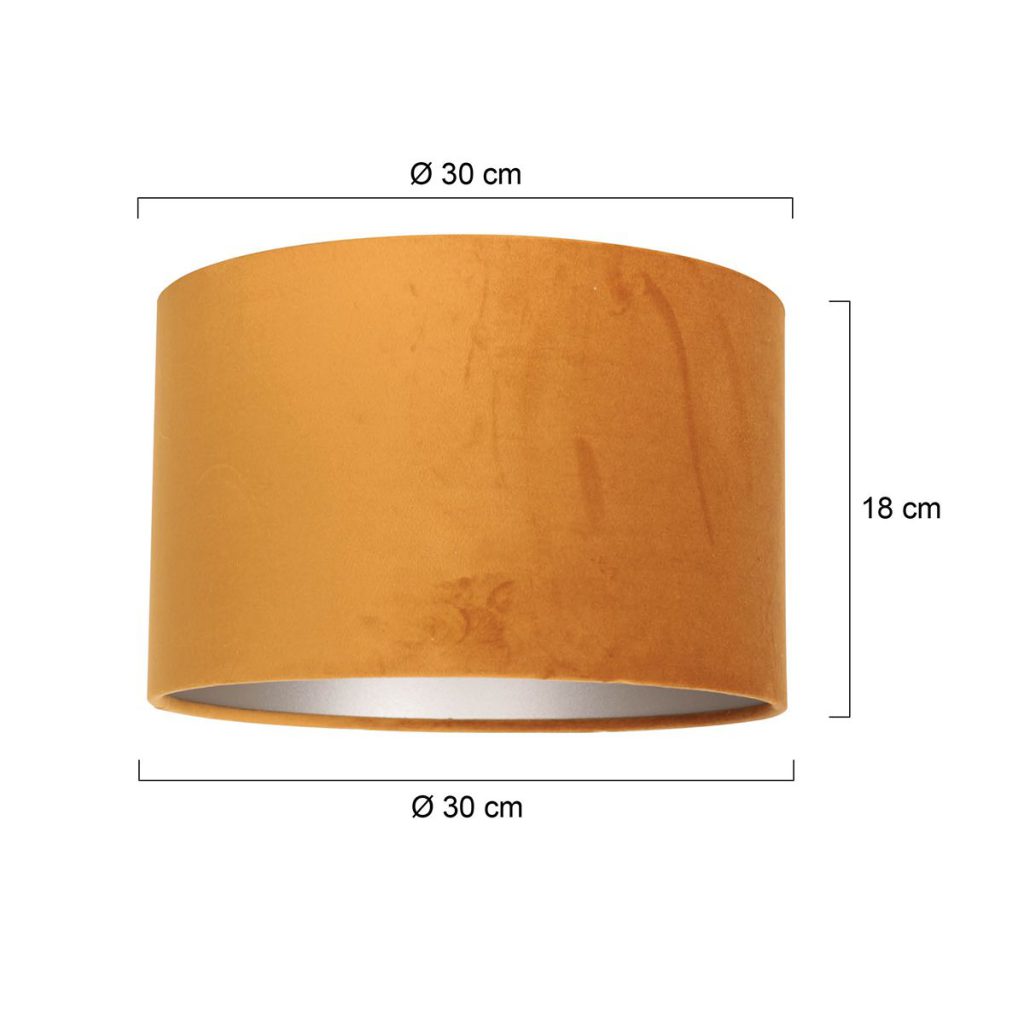 Moderne gouden velours lampenkap Steinhauer  - Ø 30 cm - Afbeelding 6