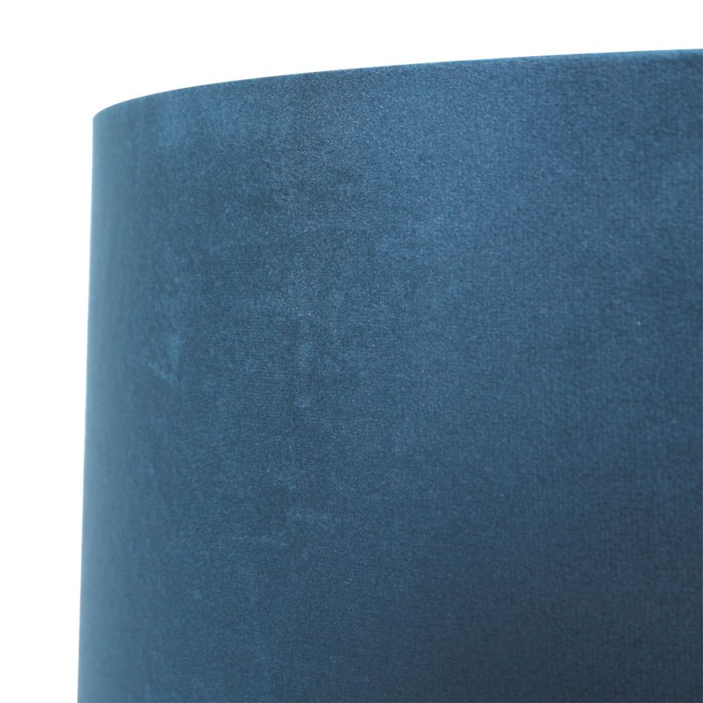 Moderne blauwe velours lampenkap Steinhauer  - Ø 40 cm - Afbeelding 4