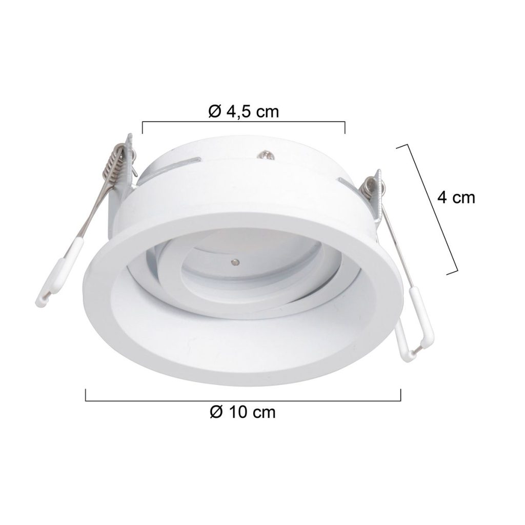 Moderne witte metalen spot Steinhauer Pelite spot - Afbeelding 6