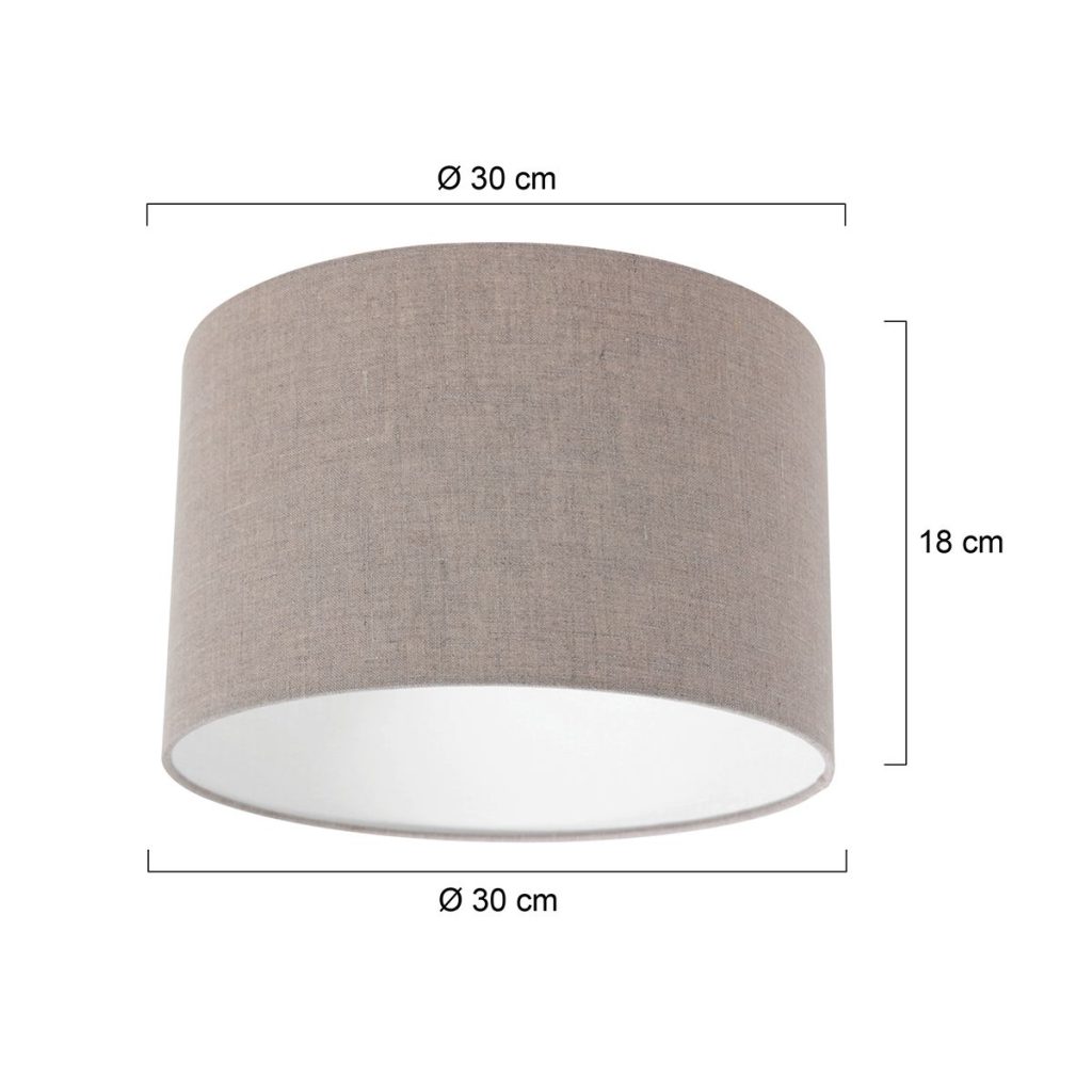 Moderne velours lampenkap grijs Steinhauer  - Ø 30 cm - Afbeelding 6