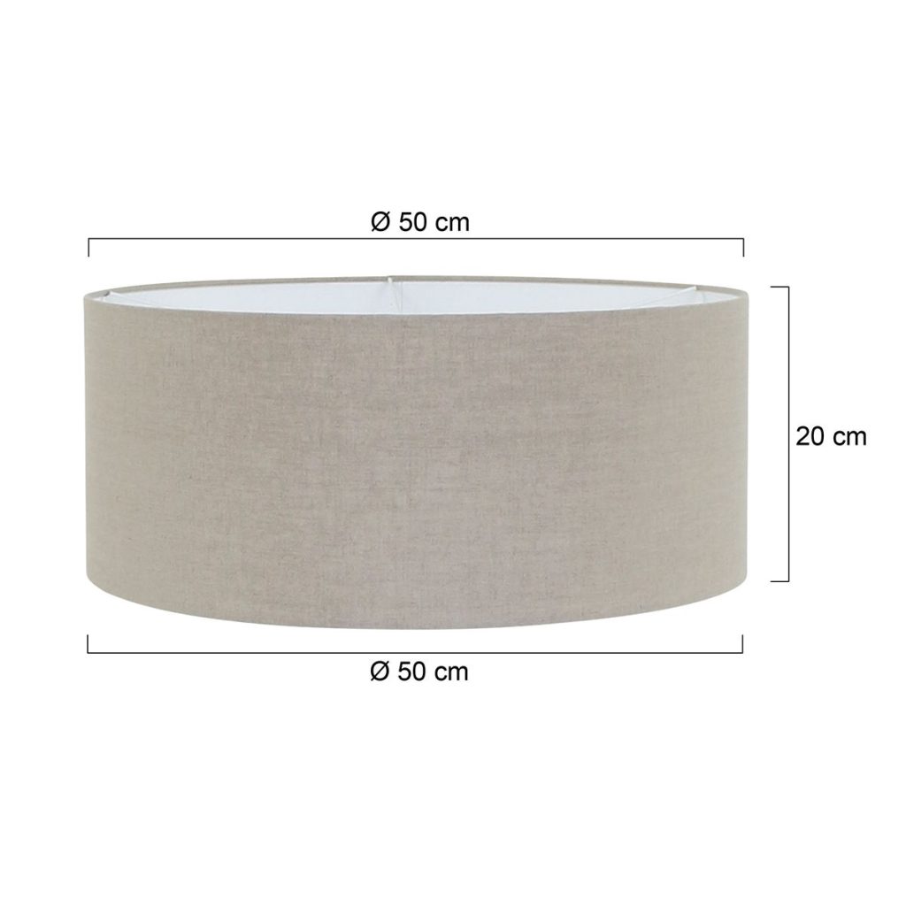 Landelijke grijze stoffen lampenkap Steinhauer  - Ø 50 cm - Afbeelding 5