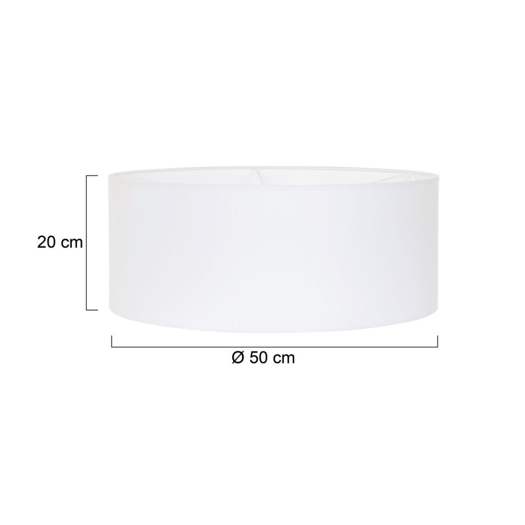 Moderne witte stoffen lampenkap Steinhauer  - Ø 50 cm - Afbeelding 4