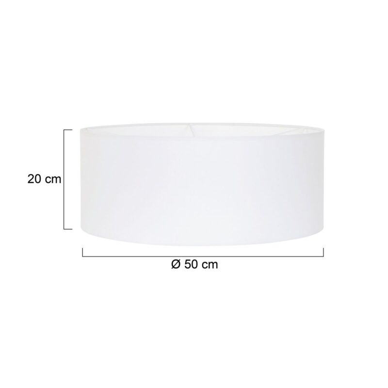Moderne witte stoffen lampenkap Steinhauer  - Ø 50 cm - Afbeelding 4