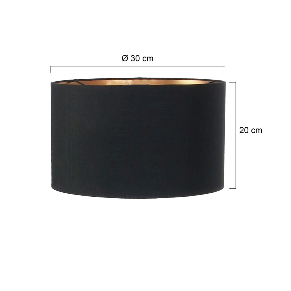 Moderne zwarte stoffen lampenkap Steinhauer  - Ø 30 cm - Afbeelding 6