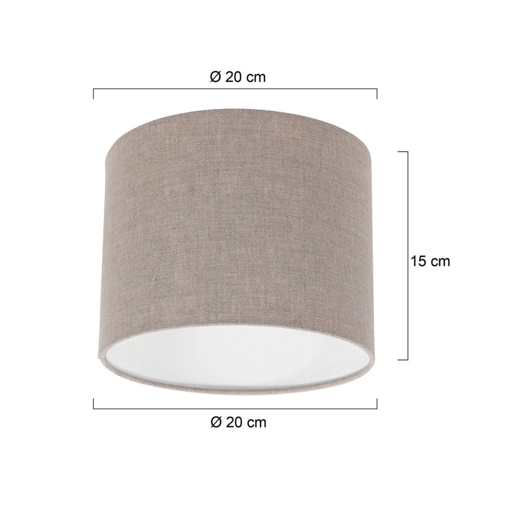 Moderne grijzen linnen lampenkap Steinhauer  - Ø 20 cm - Afbeelding 6