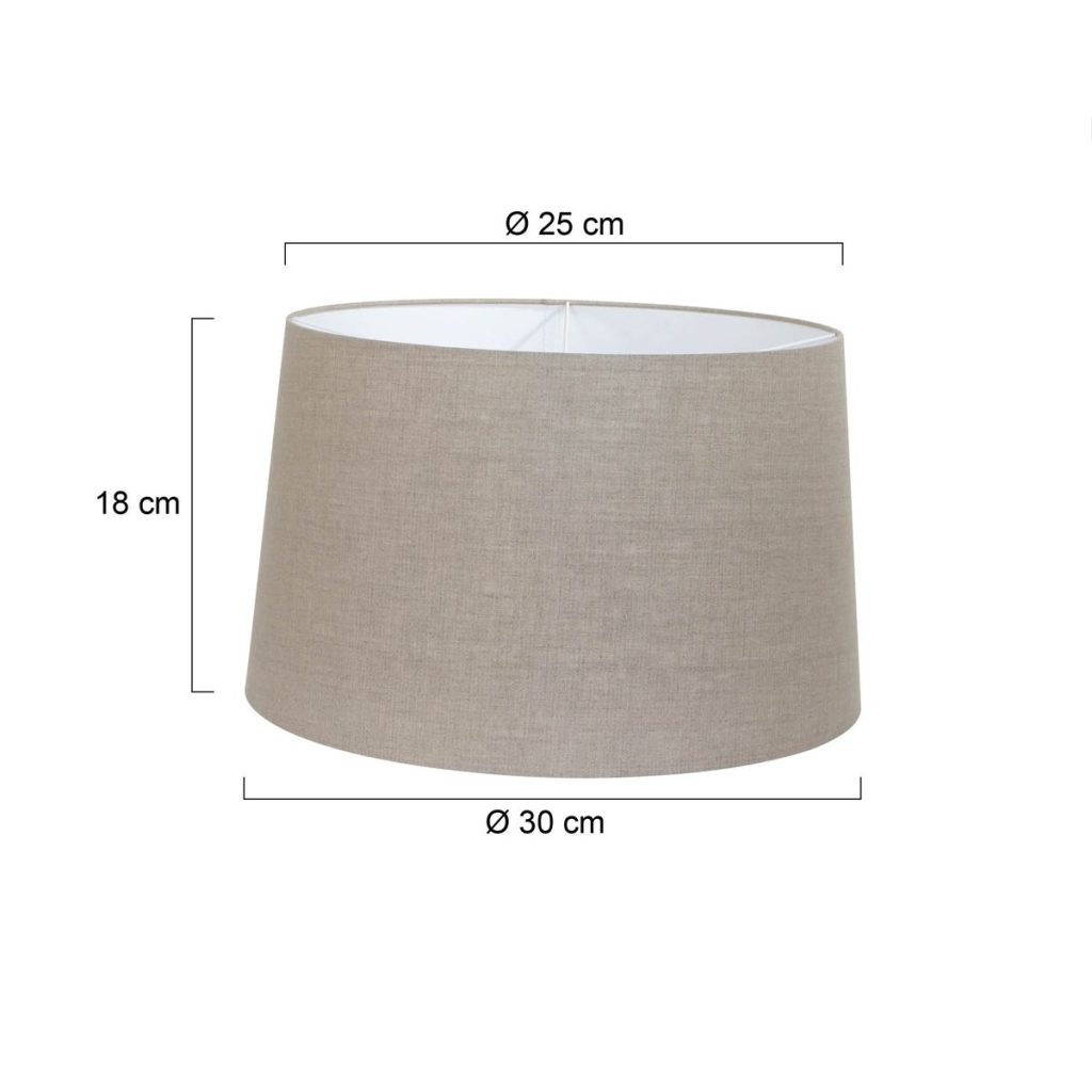 Landelijke grijze linnen lampenkap Steinhauer  - Ø 30 cm - Afbeelding 5