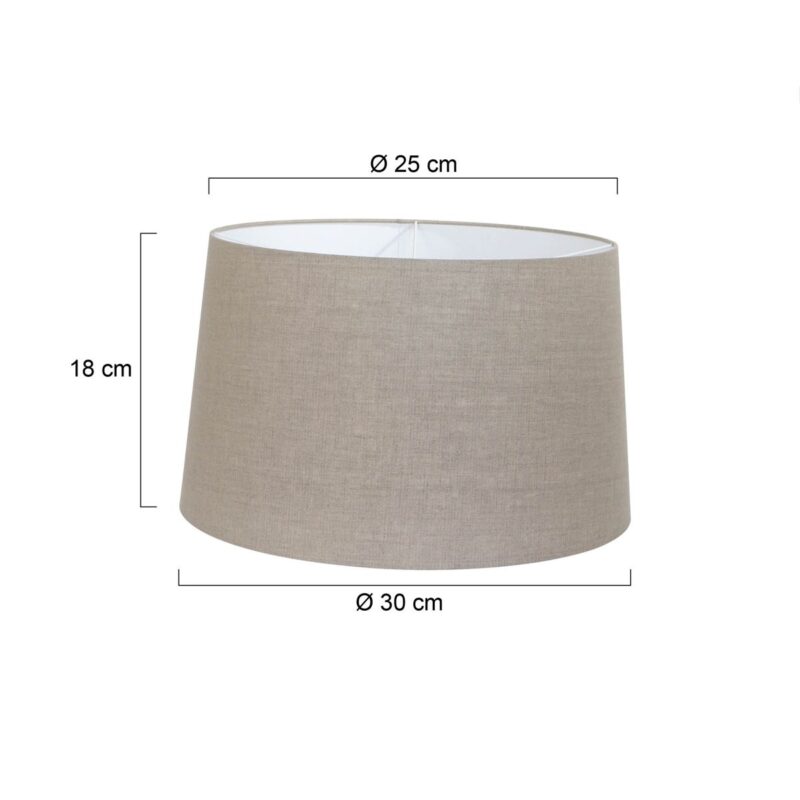 Landelijke grijze linnen lampenkap Steinhauer  - Ø 30 cm - Afbeelding 5