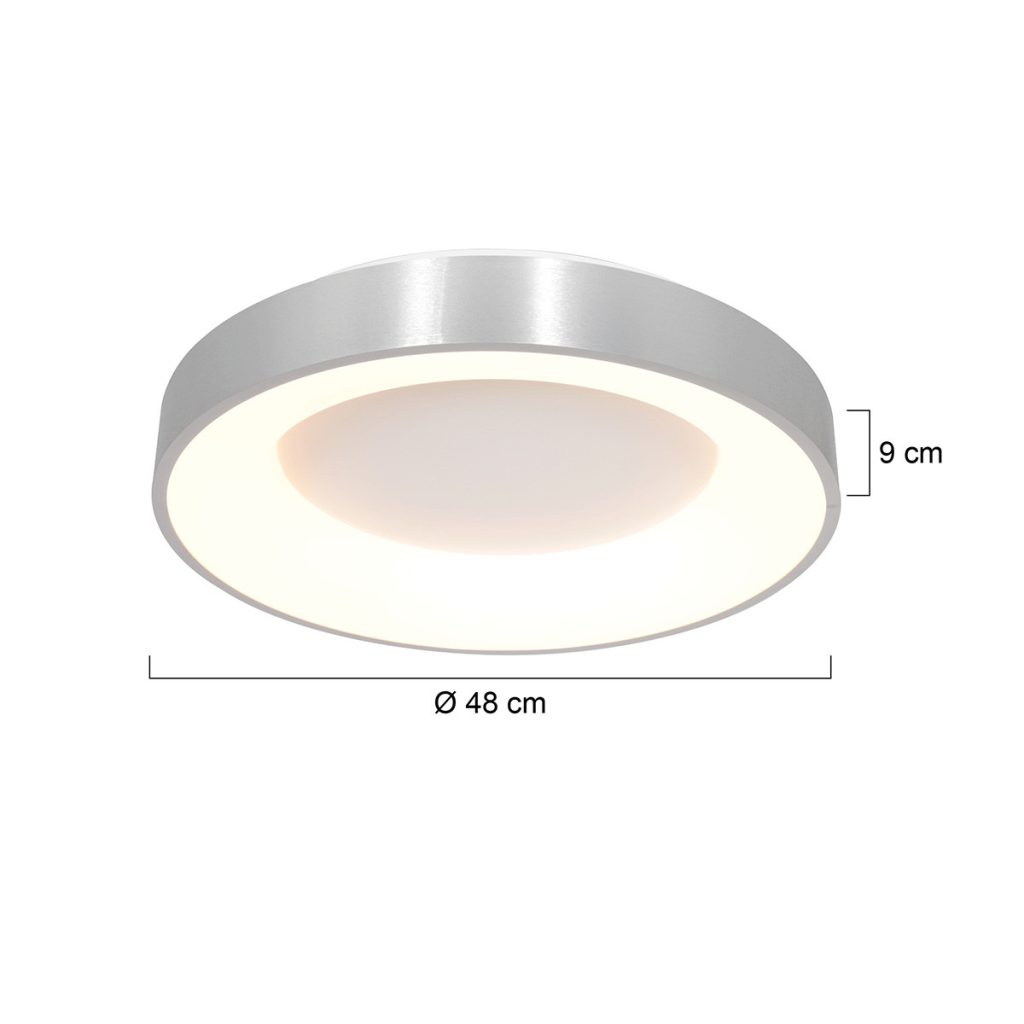Ronde metalen plafonnière LED Steinhauer Ringlede - Afbeelding 7