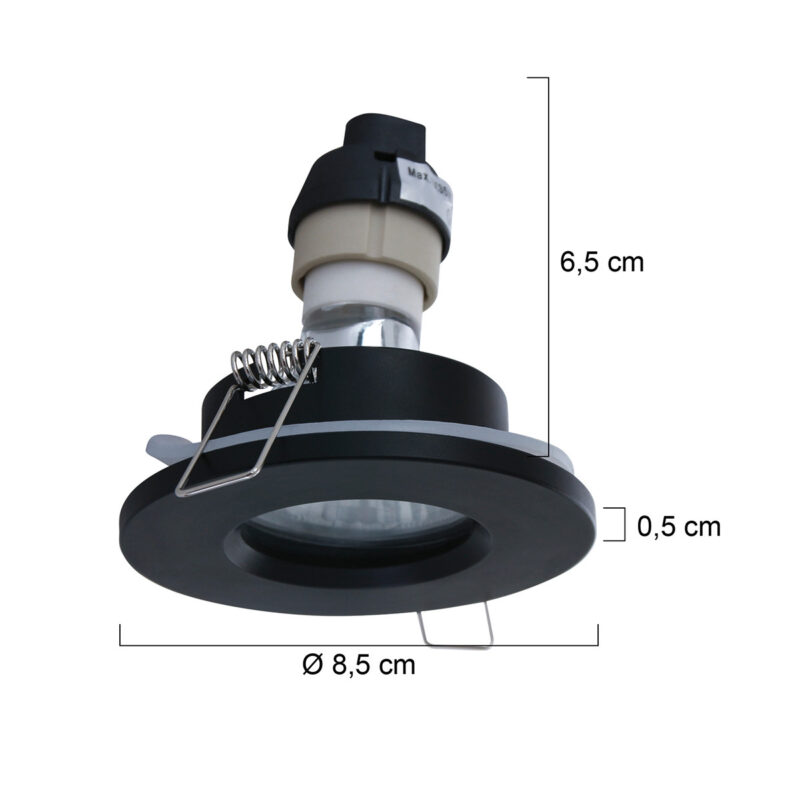 steinhauer-spot-pelitespot-zwart-metaal-ø9cm-gu10-2488zw-1