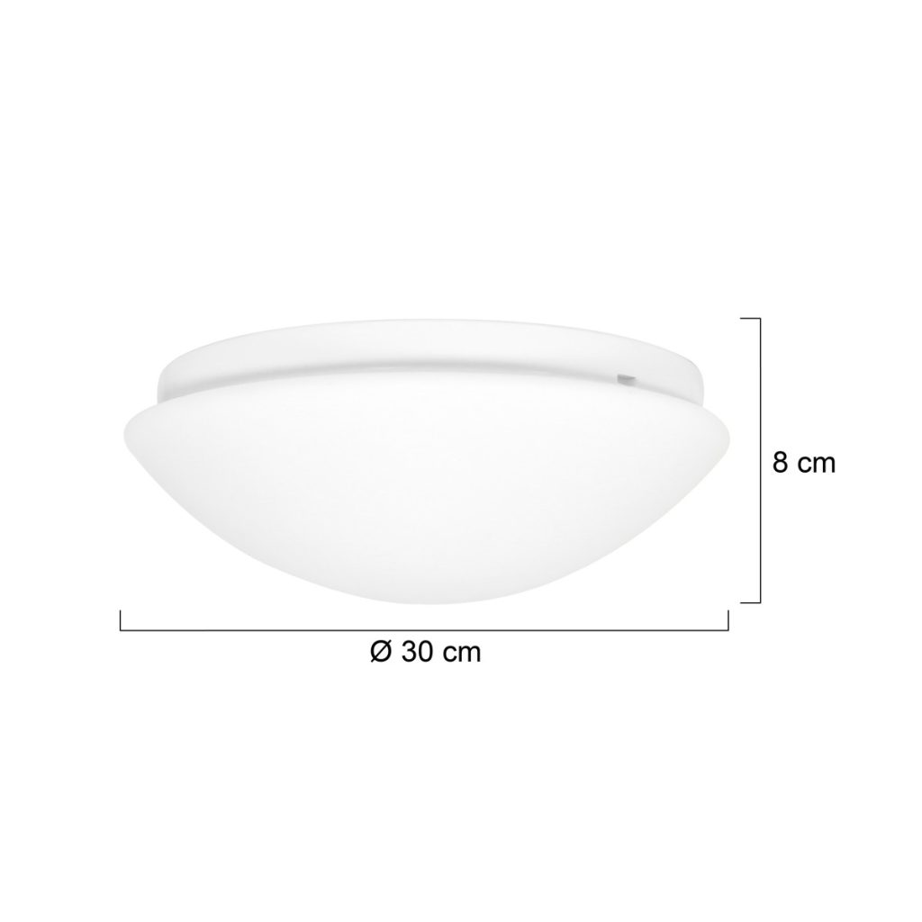 Moderne witte glazen plafonnière metaal Steinhauer Ceiling and wall - Afbeelding 6