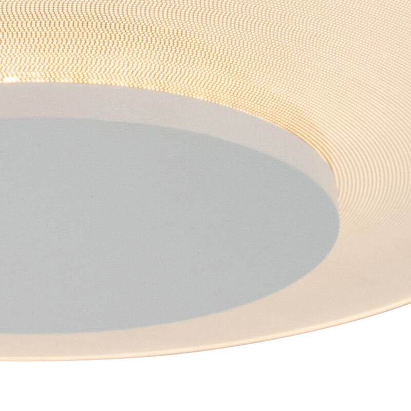 Moderne witte metalen kunststof plafonnière Steinhauer Lido - Afbeelding 6