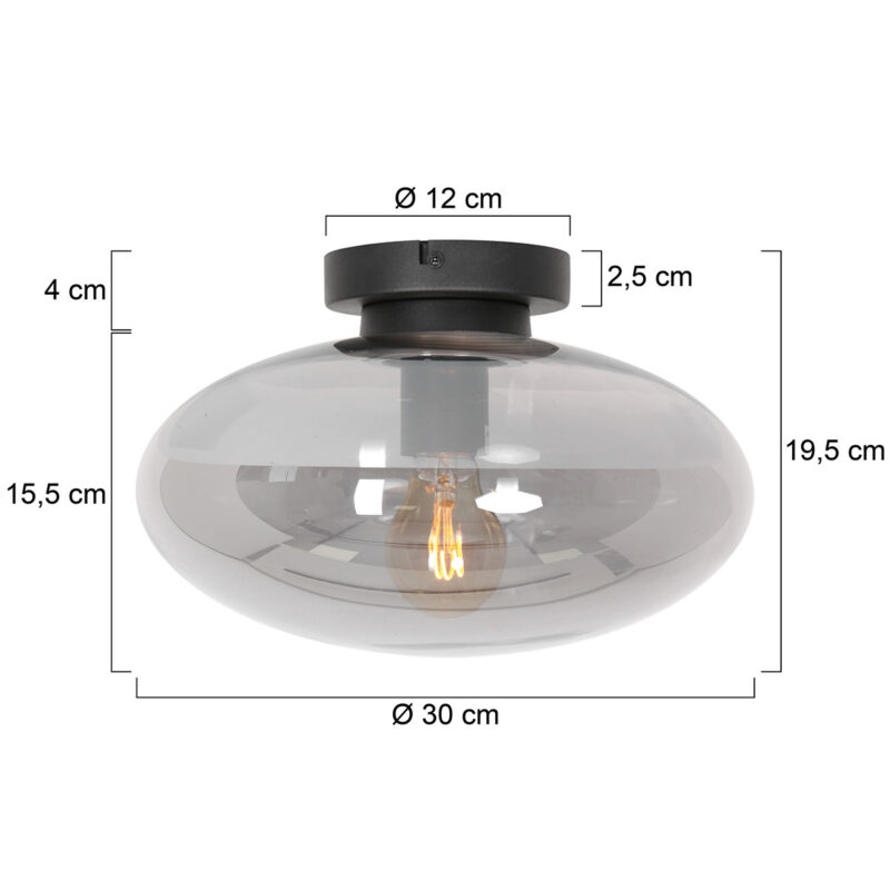 steinhauer-plafonniere-reflexion-transparant-glasmetaal-ø30cm-e27-3388zw-1