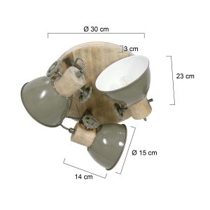 mexlite-spot-gearwood-groen-metaalrubberwood-ø38cm-e27-3063g-1