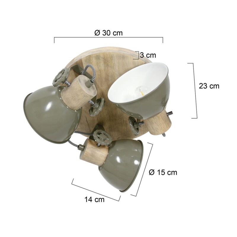 mexlite-spot-gearwood-groen-metaalrubberwood-ø38cm-e27-3063g-1