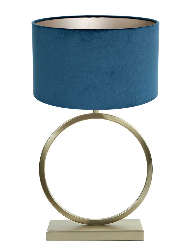 ronde-tafellamp-met-blauwe-kap-light-living-liva-goud-3627go-1