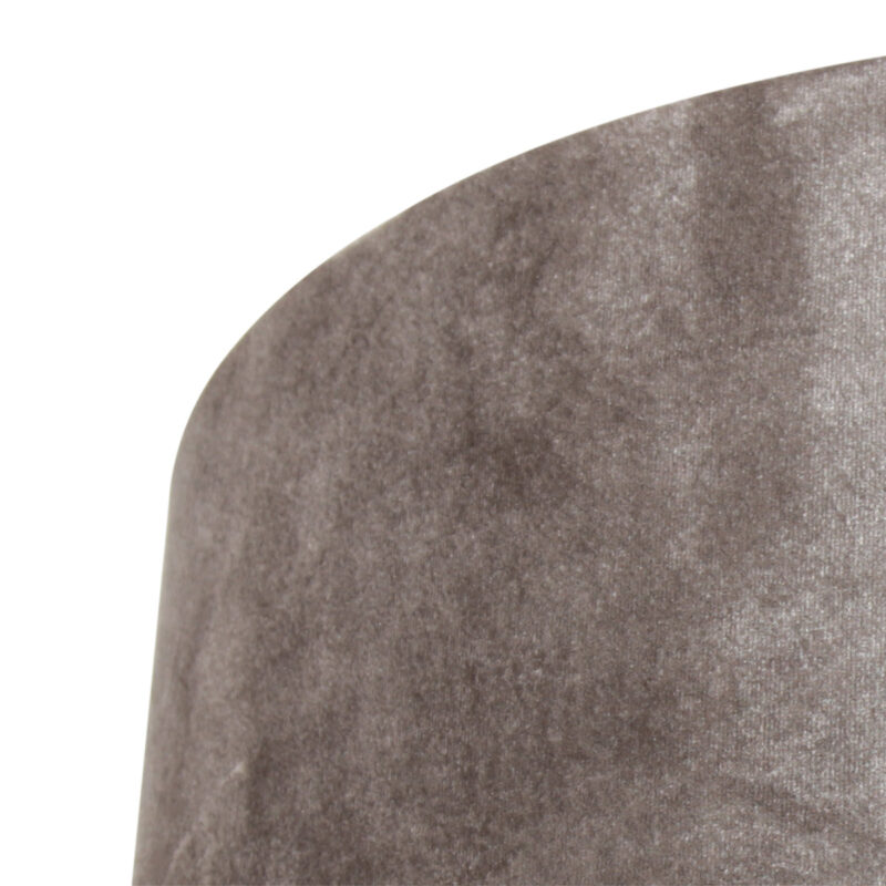 Moderne zilveren velours lampenkap Steinhauer  - Ø 50 cm - Afbeelding 4
