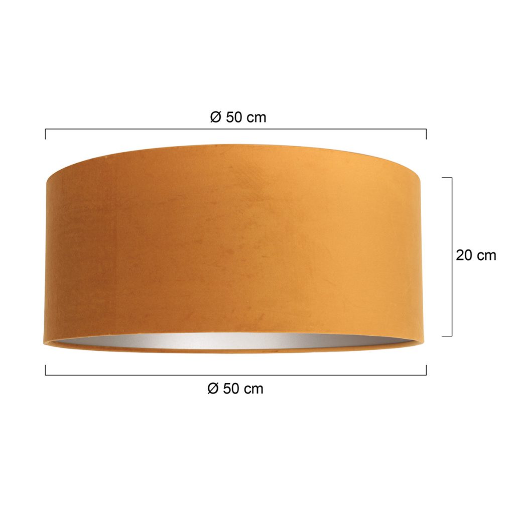 Moderne gouden lampenkap velours Steinhauer  - Ø 50 cm - Afbeelding 6