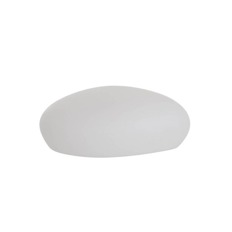 Ronde witte plafondlamp melkglas Jolipa Rock - Afbeelding 2