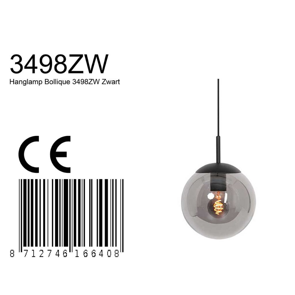 Rooglas hanglamp Steinhauer Bollique - Afbeelding 7