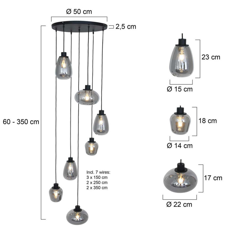 steinhauer-hanglamp-reflexion-zwart-glasmetaal-ø50cm-e27-2679zw-1