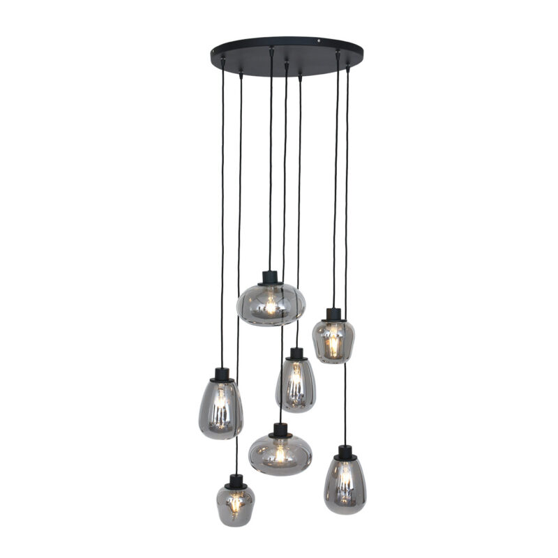 steinhauer-hanglamp-reflexion-zwart-glasmetaal-ø50cm-e27-2679zw-1